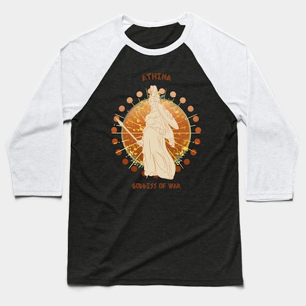 Athena goddess of wisdom and warfare Baseball T-Shirt by Mirksaz